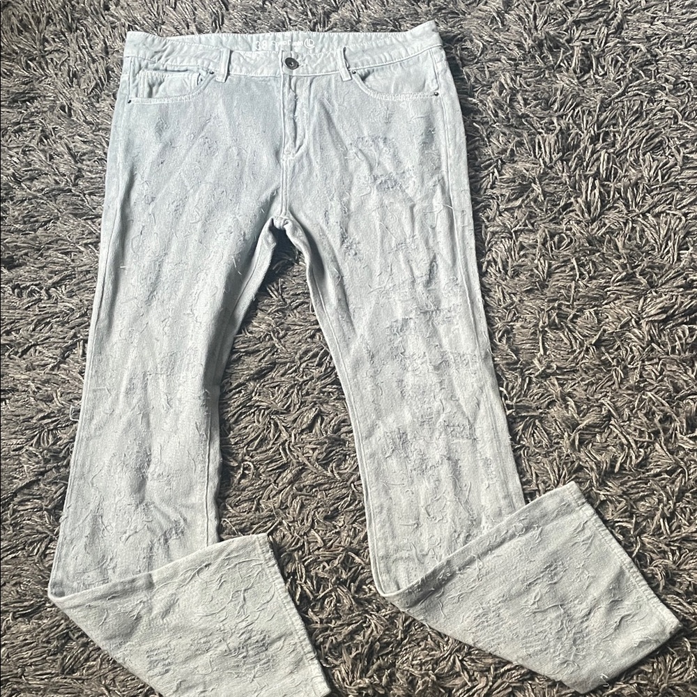 Crysp Denim Textured Light blue Jeans size 38 flare